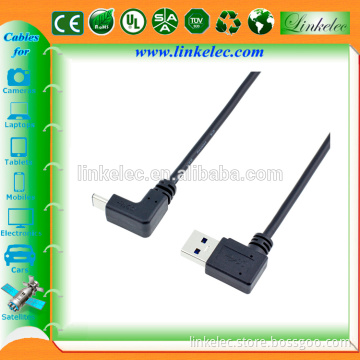 Up down angled USB 3.1 type C cable